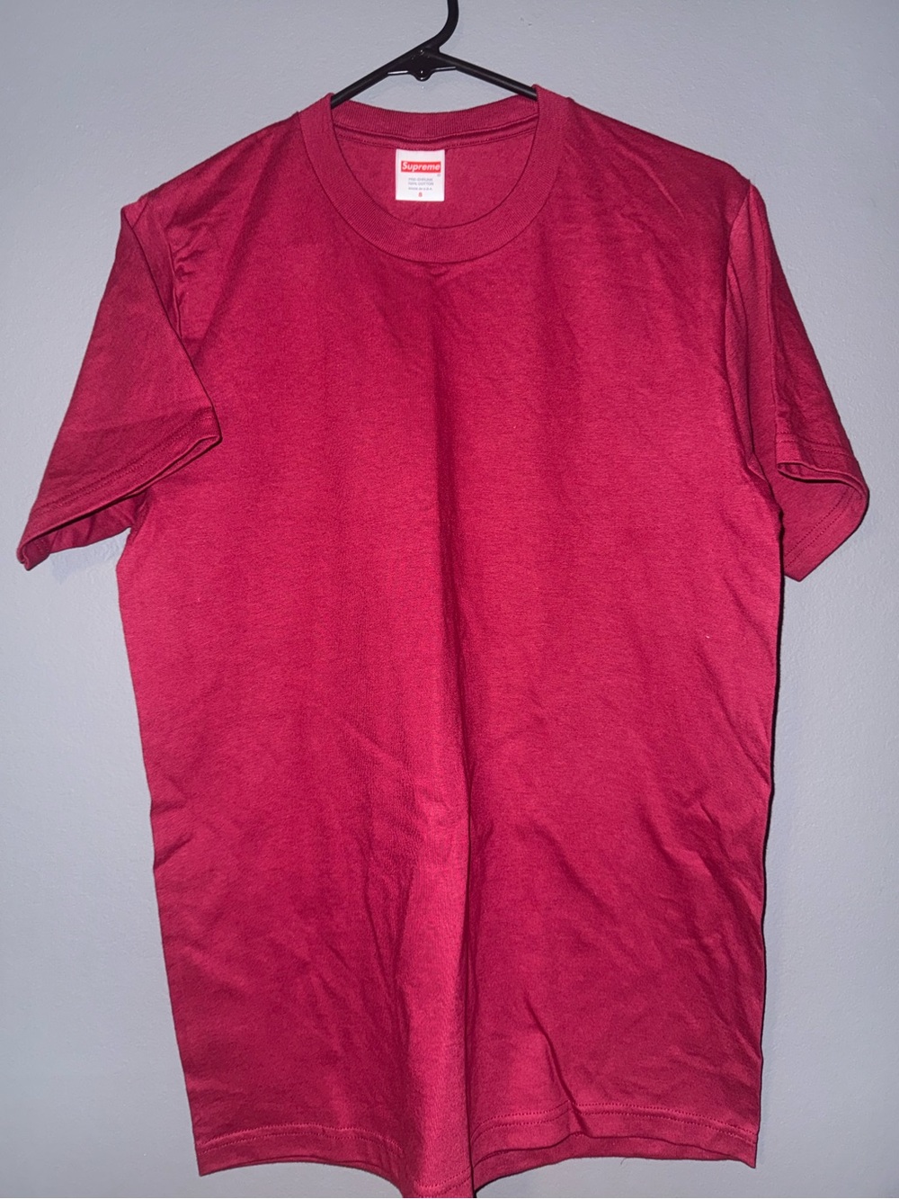 Supreme Short Sleeve Tee in Deep Pink